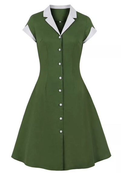 Robe Vintage Rockabilly 50s Vert