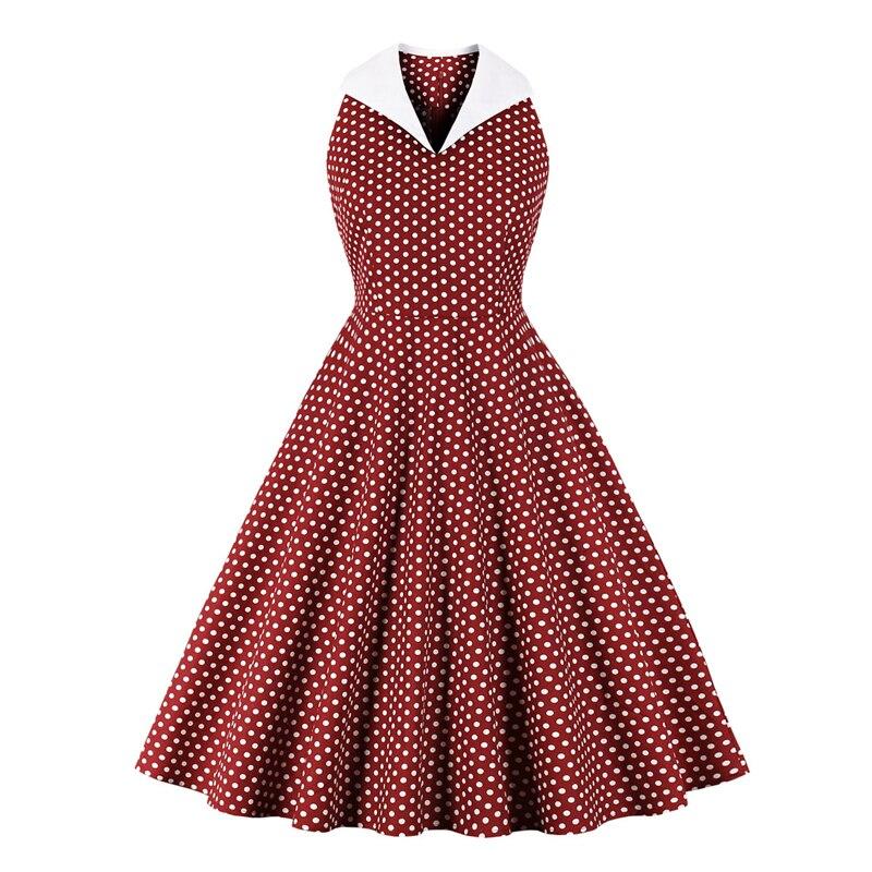 Robe Vintage Rockabilly Coton Bordeaux