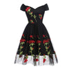Robe Vintage Rockabilly Dentelle Noir