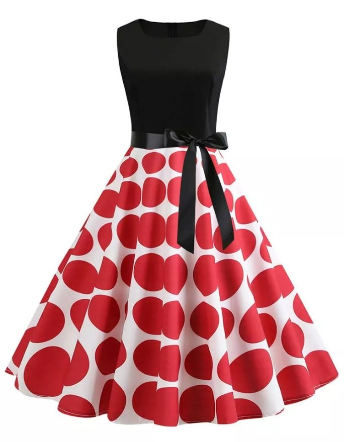Robe Vintage Rockabilly Rouge et Noire