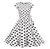 Robe Vintage Romantique Blanc Noir