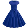 Robe Vintage Romantique Bleue