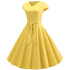 Robe Vintage Romantique Jaune