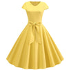 Robe Vintage Romantique Jaune