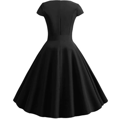 Robe Vintage Romantique Noir