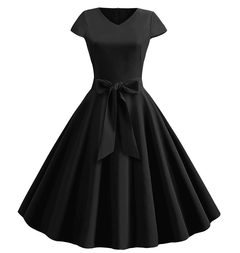 Robe Vintage Romantique Noir
