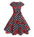 Robe Vintage Romantique Noir Rouge