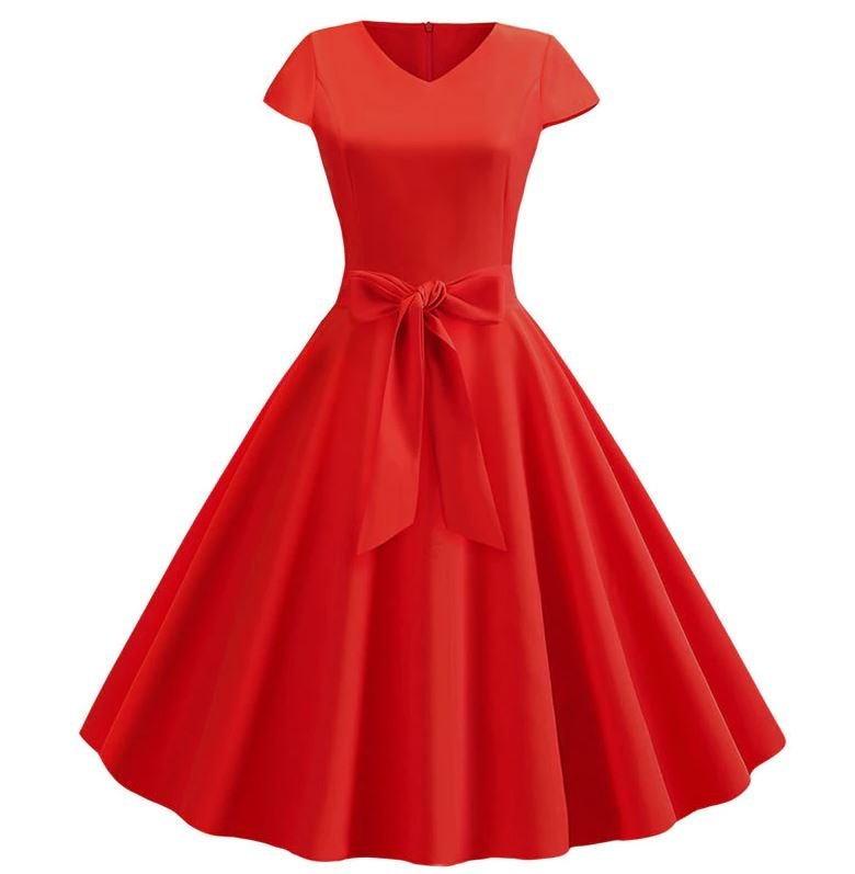 Robe Vintage Romantique Rouge
