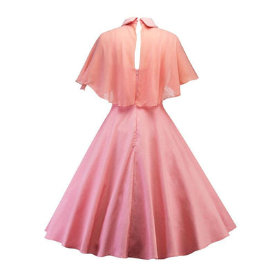 Robe Vintage Rose avec Voile