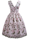 Robe Vintage Rose Brodée