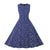 Robe Vintage Bleue Coeurs