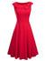 Robe Vintage Rouge Col Rabattu