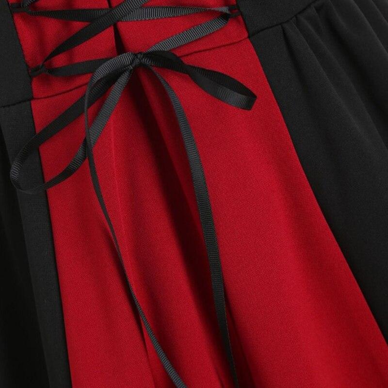 Robe Vintage Rouge et Noire Lacet