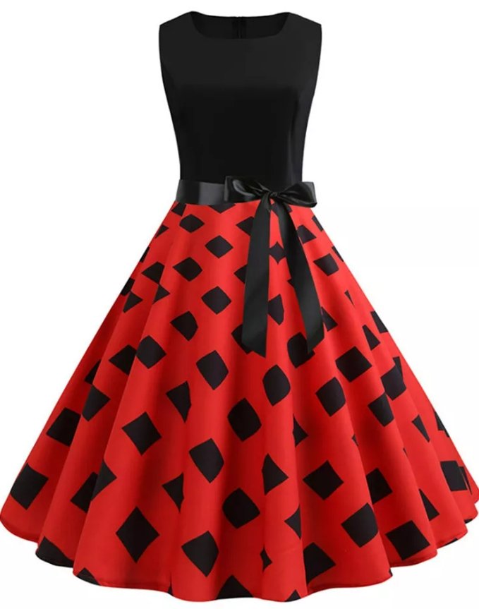 Robe Vintage Rouge Moderne