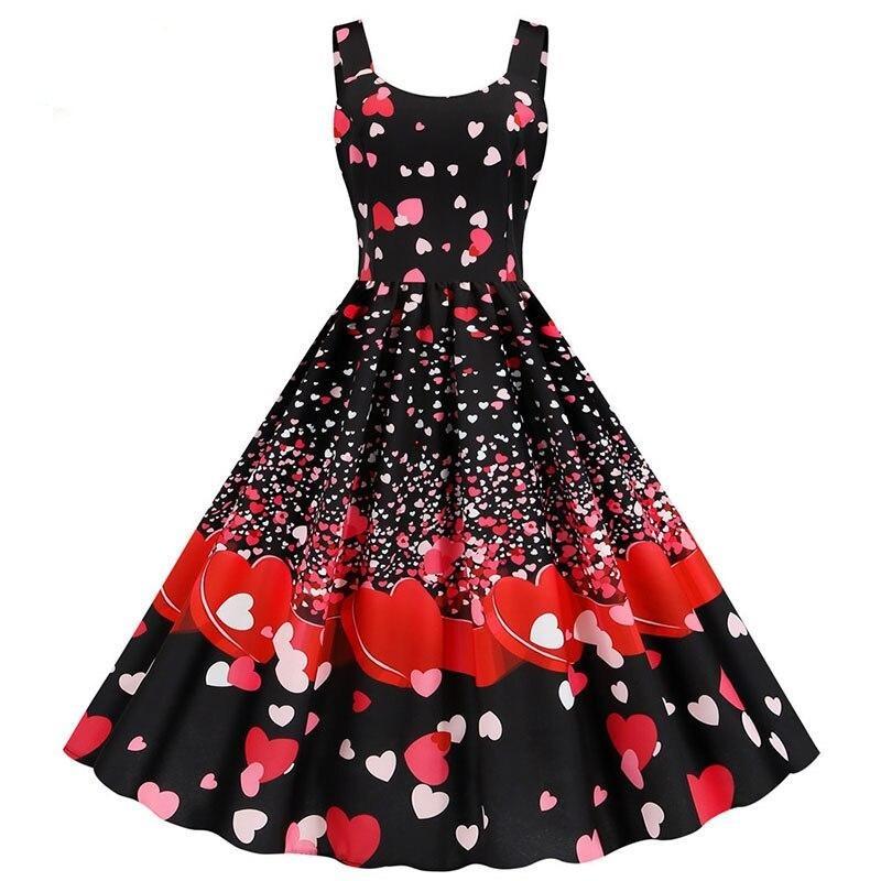 Robe Vintage Saint Valentin Coeurs