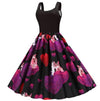 Robe Vintage Saint Valentin Noire Chats