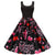 Robe Vintage Saint Valentin Noire Cupidon