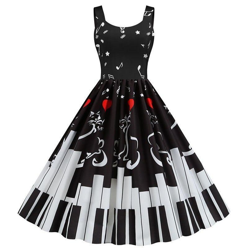 Robe Vintage Saint Valentin Piano