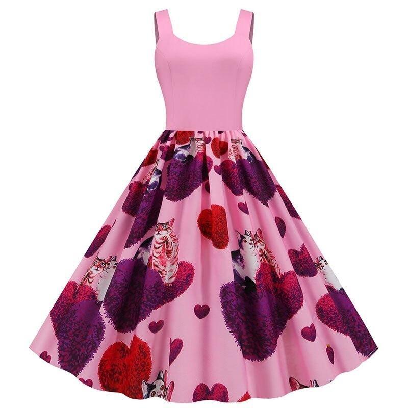 Robe Vintage Saint Valentin Rose