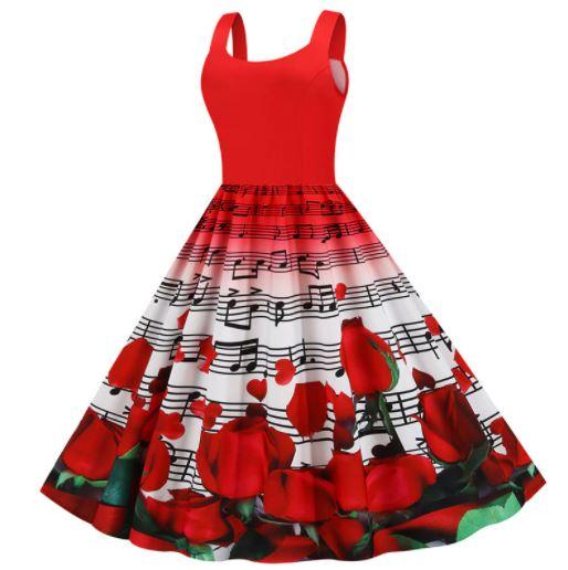 Robe Vintage Saint Valentin Roses