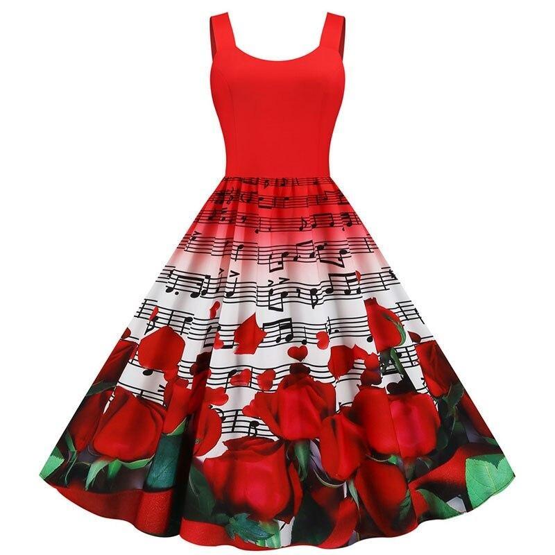 Robe Vintage Saint Valentin Roses