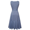 Robe Vintage Sans Manches Bleu