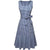 Robe Vintage Sans Manches Bleu