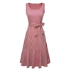Robe Vintage Sans Manches Rouge