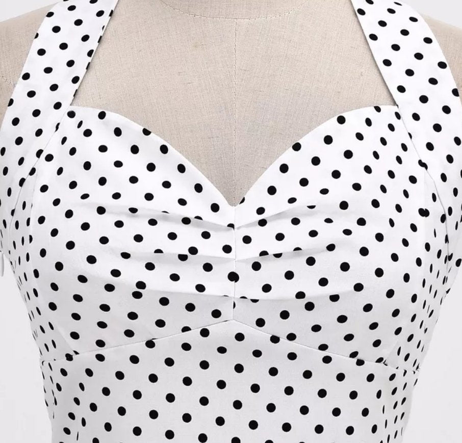 Robe Vintage Sexy Pin Up Blanc