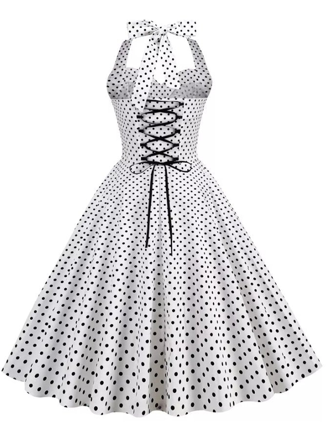 Robe Vintage Sexy Pin Up Blanc
