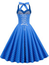 Robe Vintage Sexy Pin Up Bleu