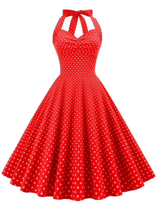 Robe Vintage Sexy Pin Up Rouge