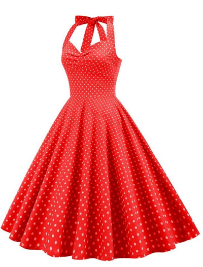 Robe Vintage Sexy Pin Up Rouge