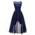 Robe Vintage Soirée Chic Marine