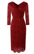 Robe Vintage Tailleur Rouge