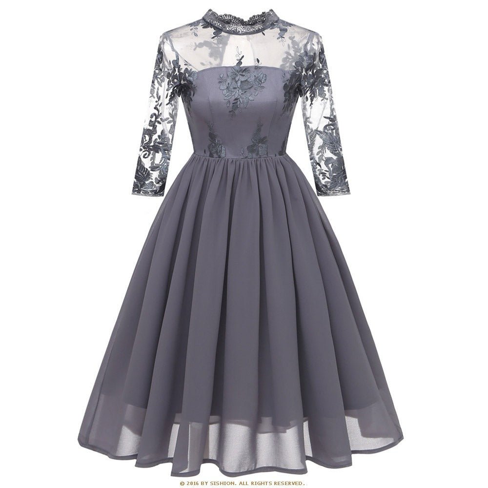 Robe Vintage Tendance Gris