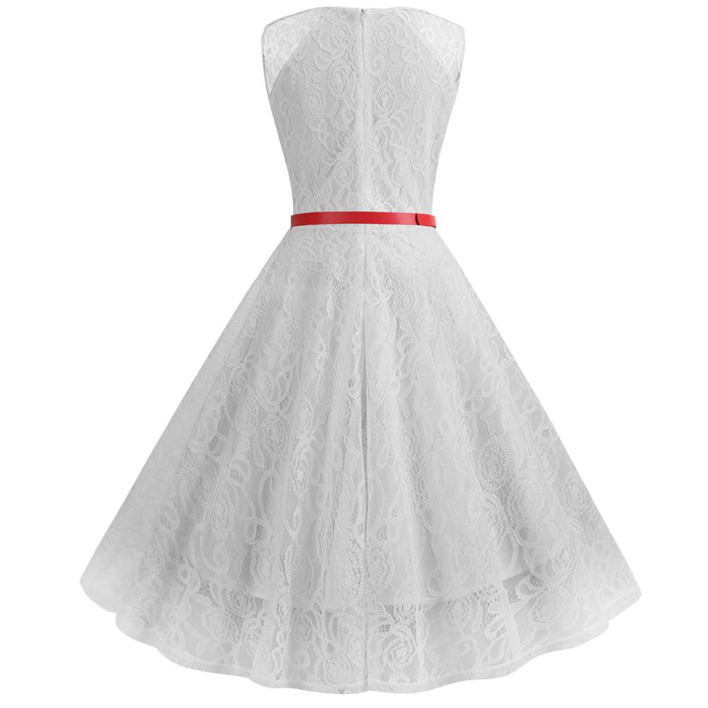 Robe Vintage Trapeze Blanc