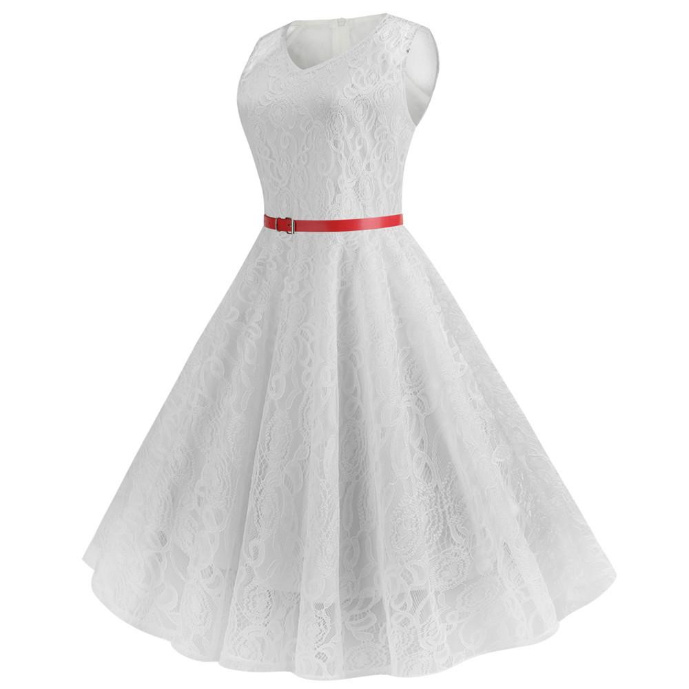 Robe Vintage Trapeze Blanc