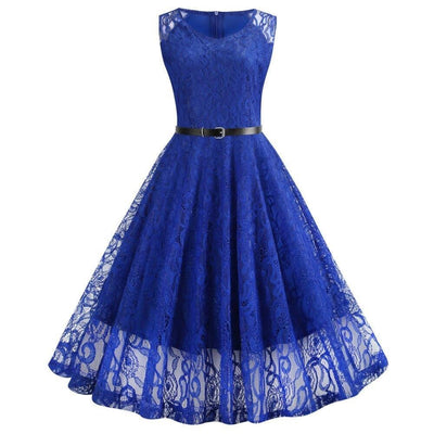 Robe Vintage Trapeze Bleu