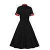 Robe Vintage Travail Noir Plaid