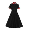 Robe Vintage Travail Noir Plaid