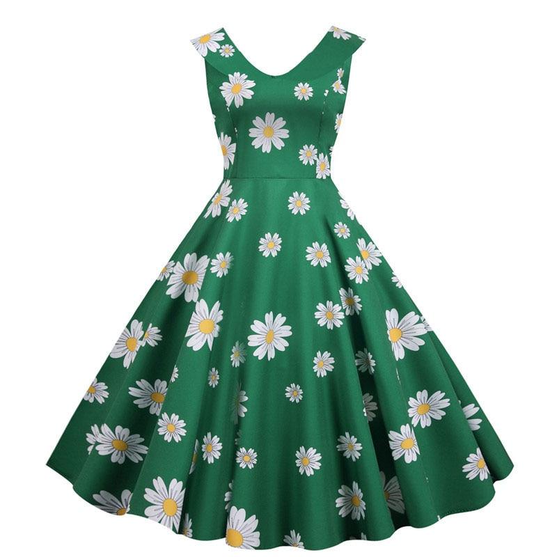 Robe Vintage Verte Année 50