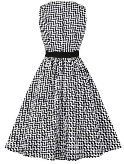 Robe Vintage Vichy Noire et Blanche