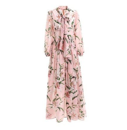 Robe Vintage Vieux Rose Longue