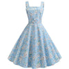 Robe Vintage 1950 Bleu Ciel