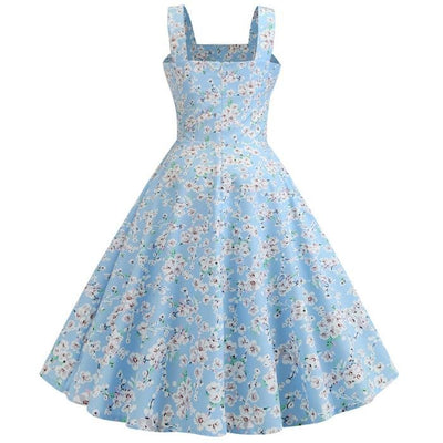Robe Vintage 1950 Bleu Ciel