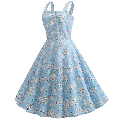 Robe Vintage 1950 Bleu Ciel