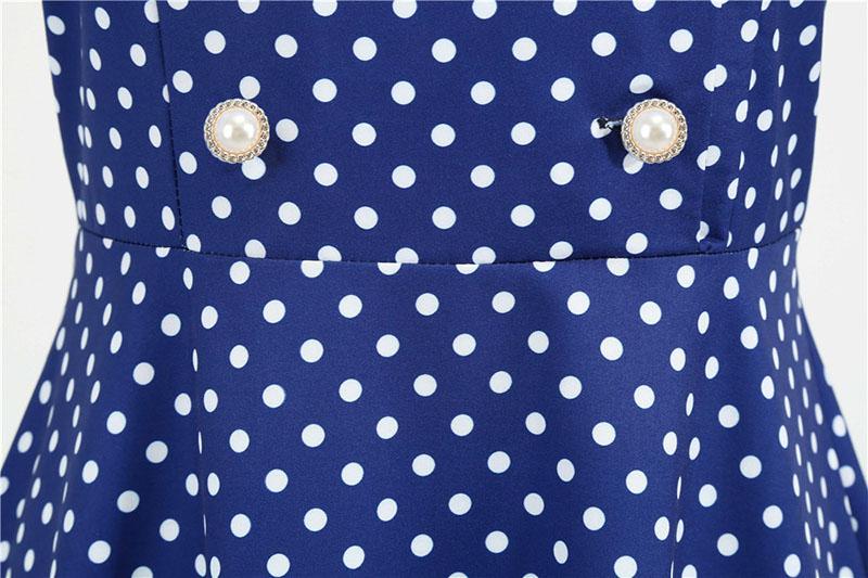 Robe Bleue Années 50 Glamour