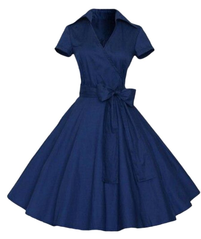 Robe Vintage Année 50 Bleu