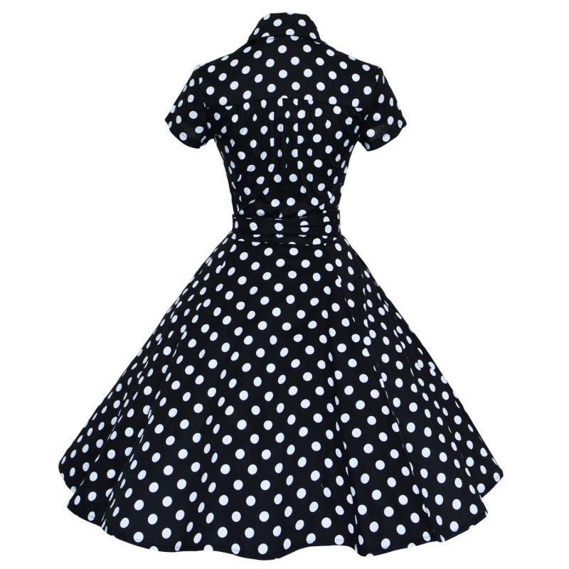 Robe Vintage Année 50 Noir